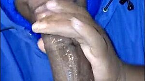 Masked Lady Soaks Jacket Sucking Massive BBC!