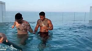 after pool bbc and colombian stud dp my tight teen pussy and ass hard