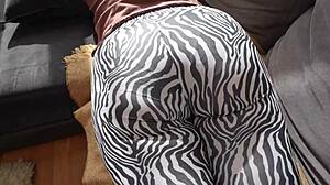 stepsis big ass tempts me hard in sexy new leggings