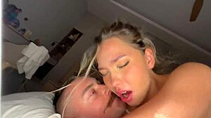 Sexiest blue-eyed blonde takes hard pounding in tight pussy