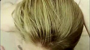 Cute college girl sloppy deepthroats then creamy backshots