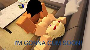 roblox nasty boy rams huge cock destroying girl's pussy and throat