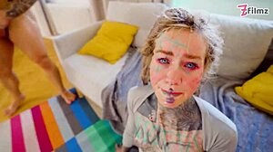 Anuskatzz takes crazy DAP three huge cocks total anal ruin part 5