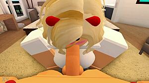 roblox nasty boy rams huge cock destroying girl's pussy and throat