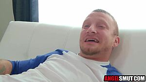 stepmom bends over during yoga workout for my anal finger and hardcore fuck