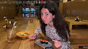 i suck cock in sushi bar toilet then eat cum rolls