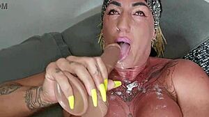 muscular milf takes anal double penetration squirting wildly