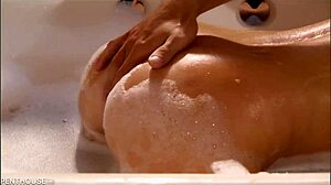 Penthouse Pet Brynn Tyler's wet pussy balls-deep fucked in bathroom