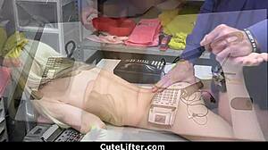 April Love Gags On Cop Dick After Caught Shoplifting Camera!