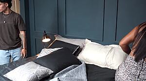 Stepmom Fucks Stepson Sharing Hotel Bed Licking Pussy Wildly