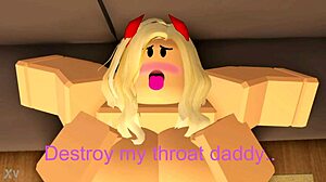 roblox nasty boy rams huge cock destroying girl's pussy and throat