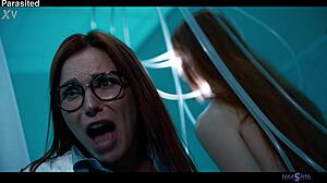 redhead lesbian babes go wild in hardcore 69 squirting and face sitting domination