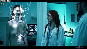 redhead lesbian babes go wild in hardcore 69 squirting and face sitting domination