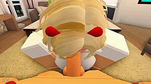 roblox nasty boy rams huge cock destroying girl's pussy and throat