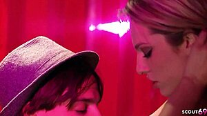 Skinny Blonde Club Teen Raw Fucked By Huge Cock Client