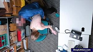 Skinny shoplifter teen pounded hard by lp officer pov