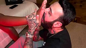 hey slave come lick and worship my feet barefoot like a good boy