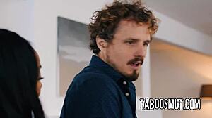 Cali Caliente's Ebony Ass Rides and Bends for Kitchen Help