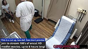 What Happens During Solana's First Gyno Exam with Shaved Pussy Spread?