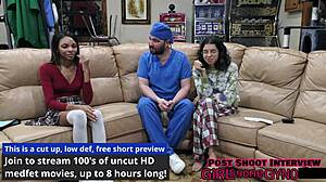 What Happens During Solana's First Gyno Exam with Shaved Pussy Spread?