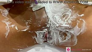 Want beautiful blonde to shave pussy close up POV?