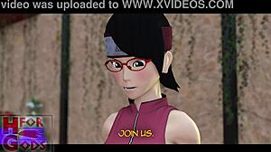 Boruto Anime Futanari Threesome Hentai Group Fuck!