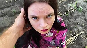 stepsis nervous in cornfield comforts with stepbro's big cock 😳🌽🍆💦