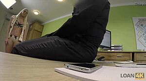 loan4k agent can't wait to shove cock in adorable blanche's tight pussy 😍🍆