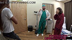 What Happens During Solana's First Gyno Exam with Shaved Pussy Spread?