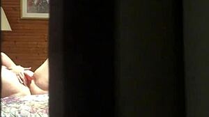 i spied on that hot milf masturbating hard through the hotel window