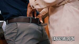 Cali Caliente's Ebony Ass Rides and Bends for Kitchen Help