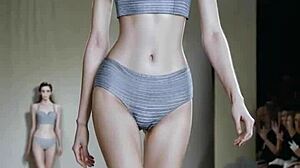 hey check these ai girls strutting barefoot in lingerie at the fashion show