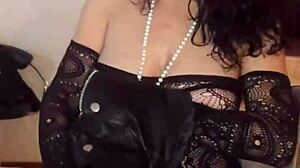 Horny MILF Velvet Rain masturbates squirts fucked huge kinky toys