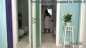 shower fuck with cute blonde milena blanc