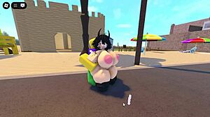 emma's big ass pounded bent over by three guys on whorblox street!!