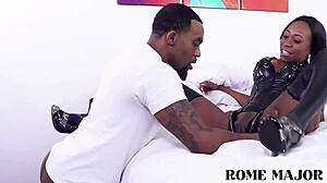 Submissive Mocha Menage Craves Rome Major's Throbbing Bareback Cock Ride