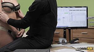 loan4k agent can't wait to shove cock in adorable blanche's tight pussy 😍🍆