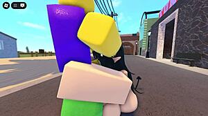 emma's big ass pounded bent over by three guys on whorblox street!!