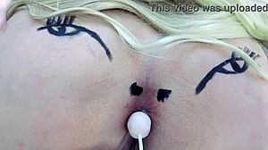 naughty pink ass teases with full lollipop suck through sheer red