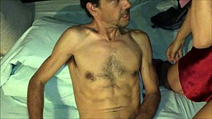 Sexy Blonde MILF Bent Over Doggystyle in Red Satin Nightie!