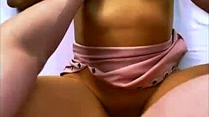 Shy aunt's wild heat ignites from hair pull and firm spank