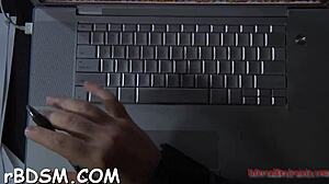 Beauty Drilled Hardcore Bent Over Shaved Pussy Bondage!