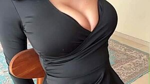 wanna see my stepmom's big natural tits bounce while she massages my cock outdoors pov