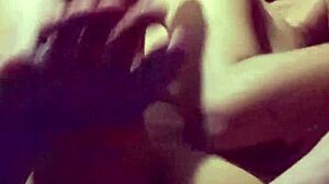 Cute Couple's Passionate Kissing Plays with Hairy Vagina Close-Up