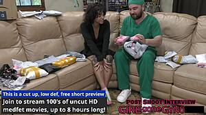 Petite Brunette Nurse Nicole Luva Spreads Hairy Pussy In Latex Hospital Gape Exam