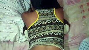 Street peruvian latina prostitute cowgirl rides rough