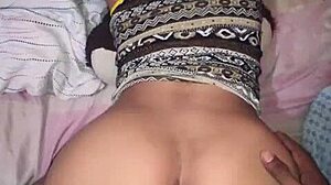 Street peruvian latina prostitute cowgirl rides rough