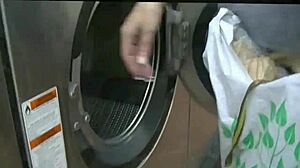 homemade wife sucks huge black cock at college laundromat pt1