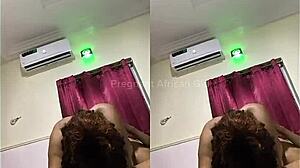 New Breastfeeding Mom's Milky Big Boobs Drip During Hard Cock Ride