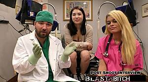 mina moon's asian ass blasted with cum backstage nurse pov